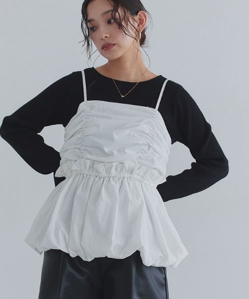 ECLAM（クラム） キャミソール 「ECLAM」ギャザー バルーン