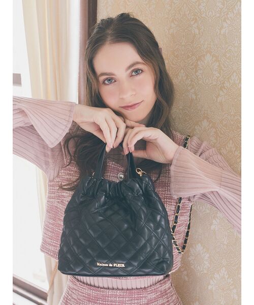 「Maison de FLEUR」 2WAYバッグ FREE ブラック レディース_画像7