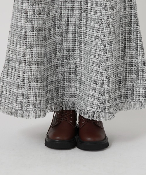 「archives」 スカート MEDIUM チャコールグレー レディース_画像7