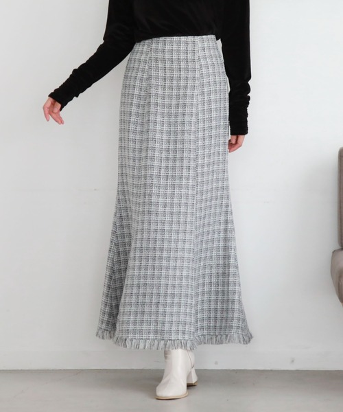 「archives」 スカート MEDIUM チャコールグレー レディース_画像9