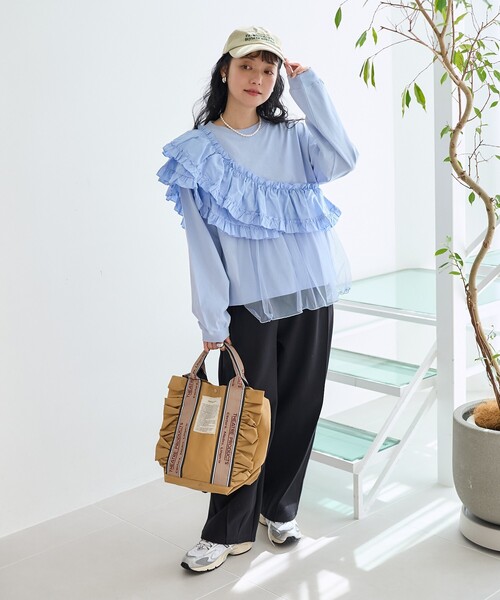 FREAK'S STORE tシャツ フリルチュールドッキング ロンT