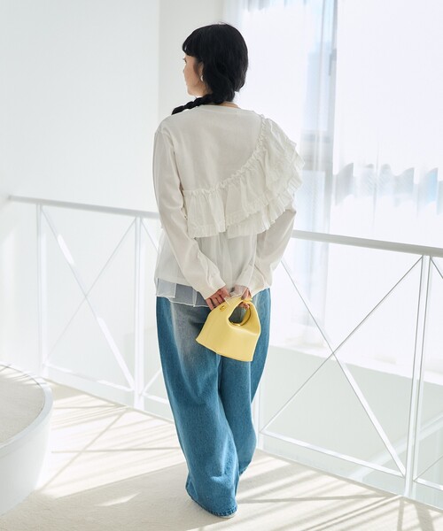 チュールフリルロングTシャツ 楽天市場】【48%OFF 3,500→1,800円】Tシャツ ロンT カットソー