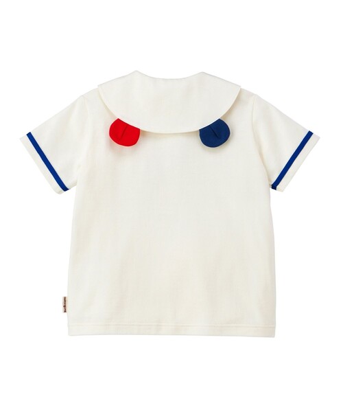 HOT BISCUITS tシャツ くま耳 セーラーカラー半袖Tシャツ キッズ 子供 