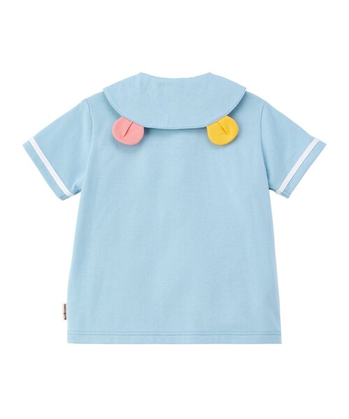 HOT BISCUITS tシャツ くま耳 セーラーカラー半袖Tシャツ キッズ 子供 