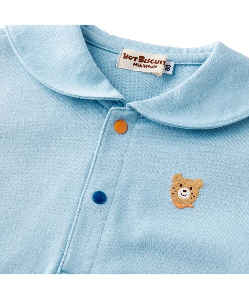 HOT BISCUITS tシャツ くま耳 セーラーカラー半袖Tシャツ キッズ 子供