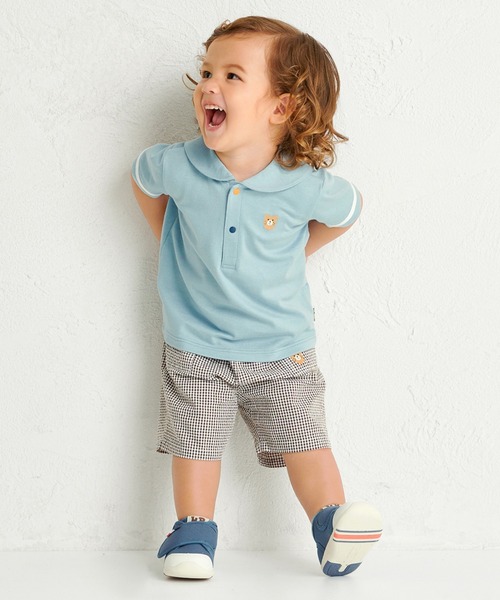 HOT BISCUITS tシャツ くま耳 セーラーカラー半袖Tシャツ キッズ 子供 