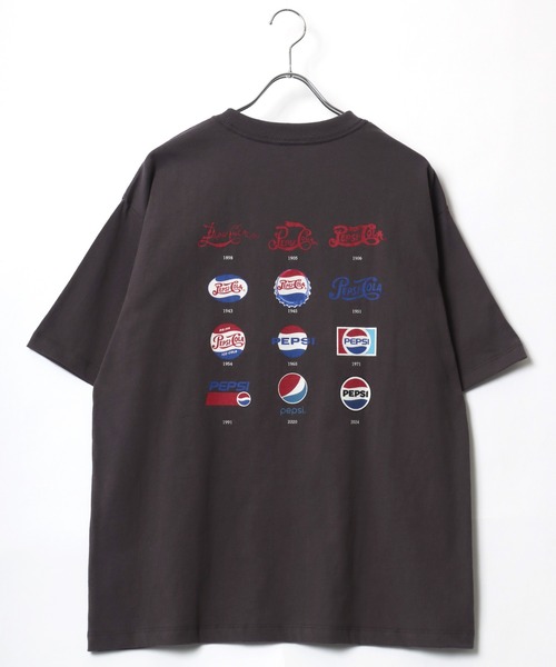 PEPSI tシャツ 「PEPSI/ペプシ」コラボプリント/リンガーTシャツ