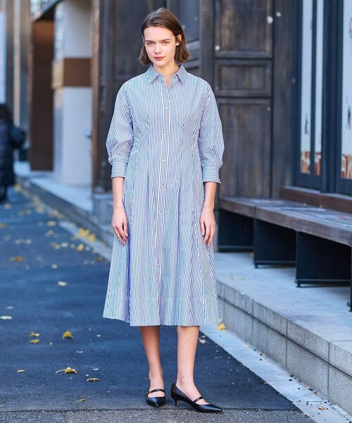 DRESSTERIOR（ドレステリア） ワンピース 「7分袖/洗える」ストライプ