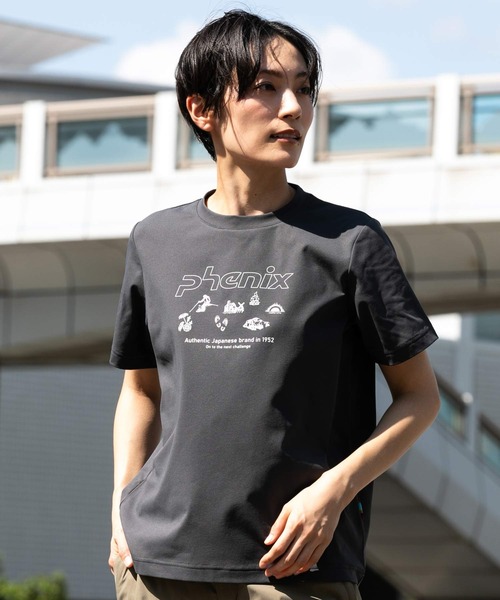Tシャツ メンズ 半袖 ブランド 半袖Tシャツ ロング丈 レディース ユニセックス フェニックス 炎 グラフィック ブラック ロック系 ストリート モード ヴィンテージ風 個性派 20代 30代 40代 NANA JUDY ナナジュディ 春 夏 夏服 春夏 ファッション [NW2112] phenix outdoor（フェニックスアウトドア） tシャツ レディース