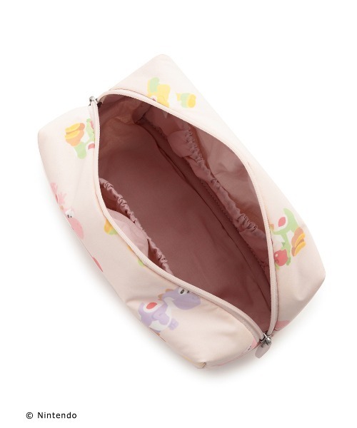 コロンとかわいい gelato pique 限定 キノピオ＆ヨッシー ポーチ gelato pique ポーチ 「スーパーマリオ」キノピオ＆ヨッシー総柄