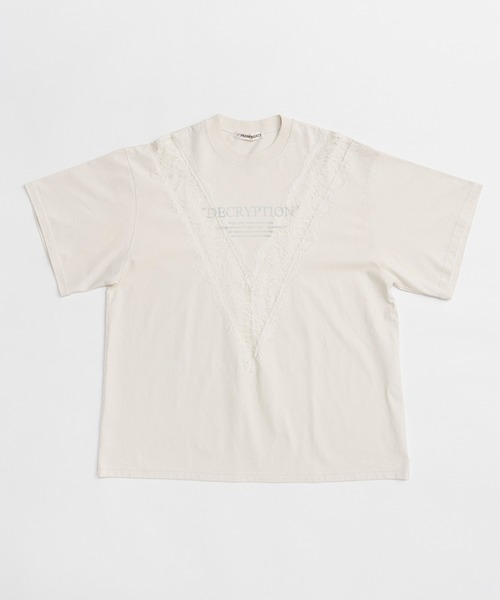 PRANK PROJECT tシャツ Vカットレースロゴトップ / V Cut Lace