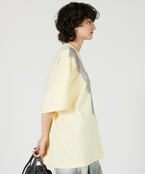 tシャツ Vカットレースロゴトップ / V Cut Lace Logo Top レディース PRANK PROJECT tシャツ Vカットレースロゴトップ / V Cut Lace
