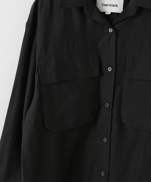 未使用 RAF SIMONS　ラフシモンズ S パープル×ホワイト Short sleeve businessシャツ　ハンガー付き 未使用 RAF SIMONS ラフシモンズ S パープル×ホワイト Short