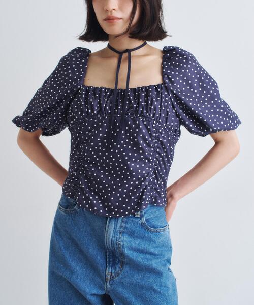 ブラウス シャツ polka dot blouse レディース