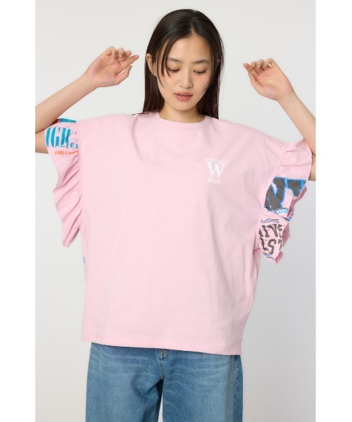 RODEO CROWNS WIDE BOWL tシャツ カスタムリメイクフリルアーム