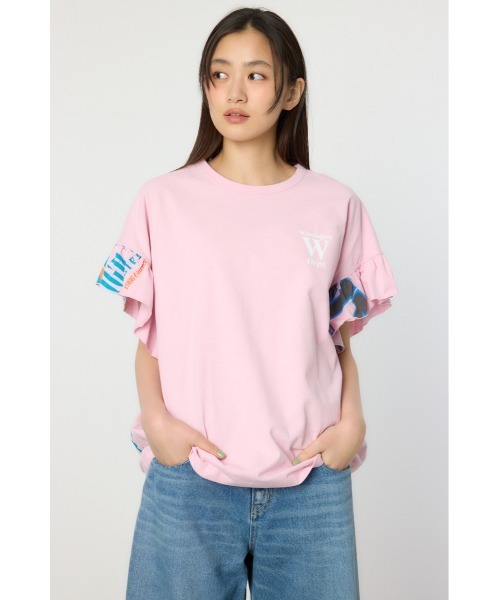 tシャツ フリル使い裏毛トップス レディース tシャツ クロスフリル トップス レディース : ZOZOTOWN Yahoo!店