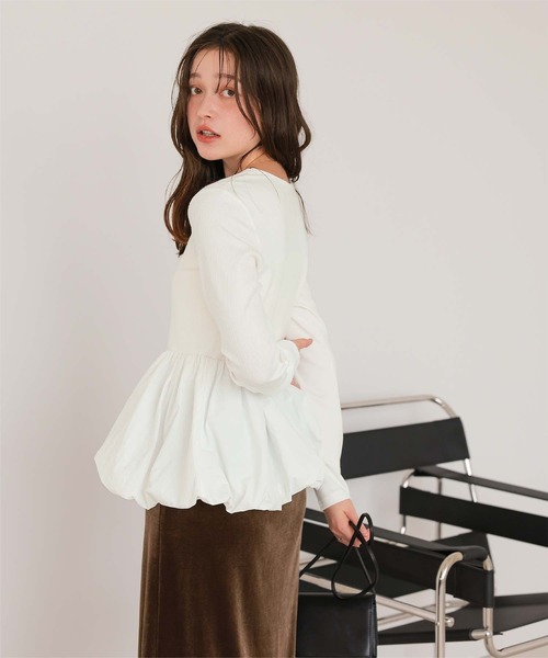 titivate（ティティベイト） tシャツ バルーンシルエット長袖トップス 