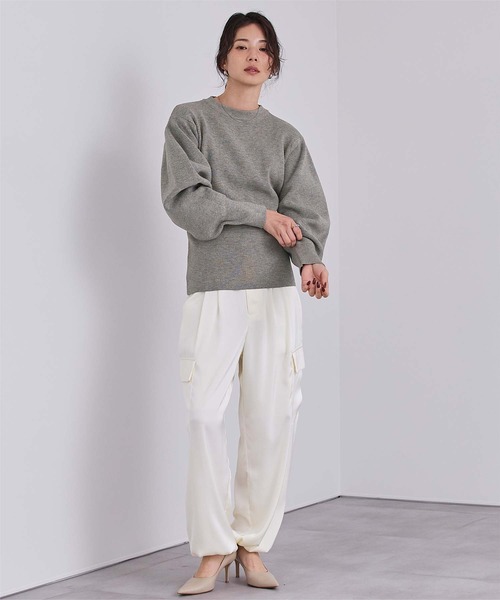 【未使用タグ】ur’sユアーズ カシミヤブレンドボリュームスリーブニット ur's（ユアーズ） ニット セーター ボリュームスリーブウエスト