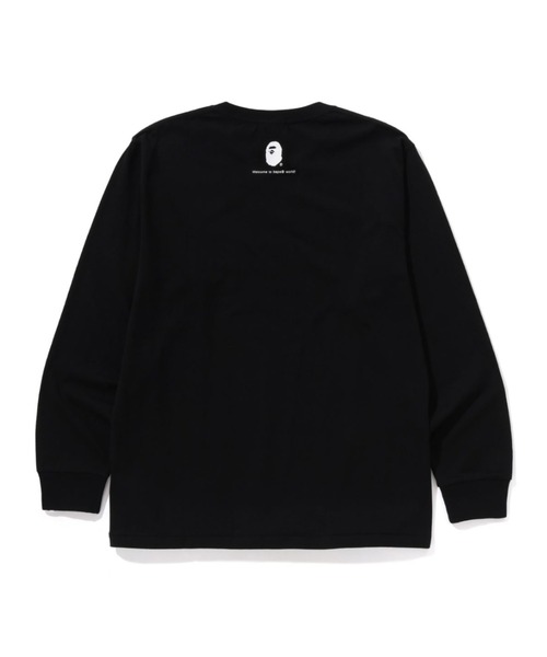 A BATHING APE ビッグロゴ 長袖Tシャツ ブラック A BATHING APE tシャツ GO POINTER COLLEGE TEE L/S BAPEC