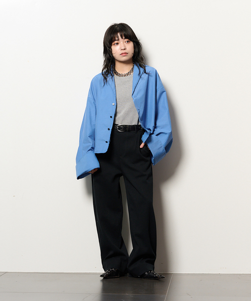ブラウス シャツ OPEN COLLAR C/S シャツ レディース CITYSHOP ブラウス シャツ OPEN COLLAR C/S レディース
