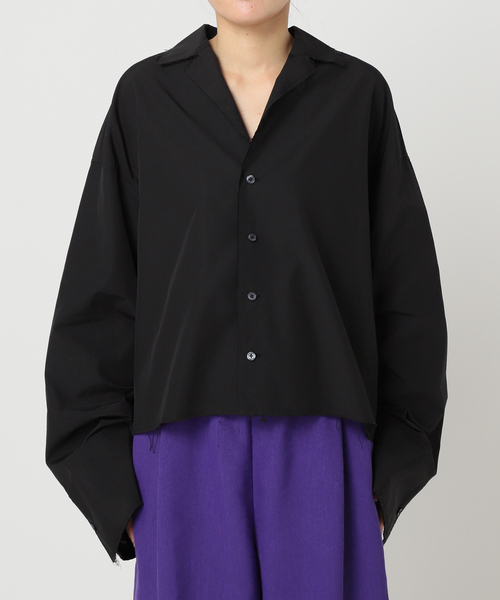 CITYSHOP ブラウス シャツ OPEN COLLAR C/S レディース