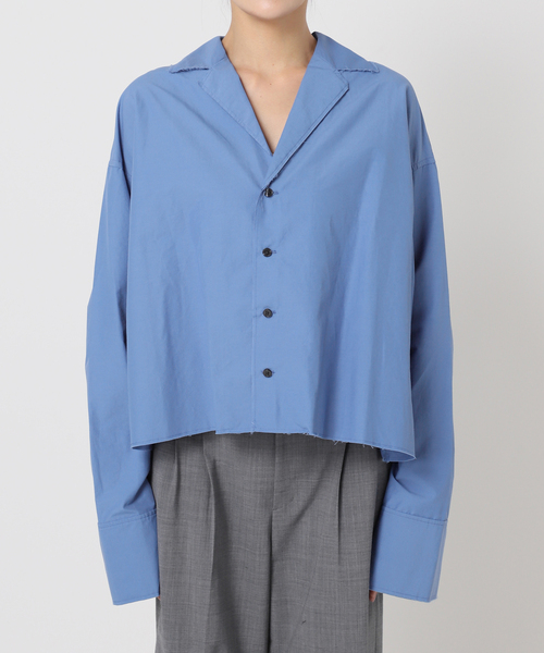ブラウス シャツ OPEN COLLAR C/S シャツ レディース CITYSHOP ブラウス シャツ OPEN COLLAR C/S レディース