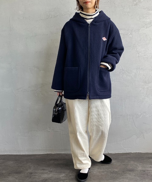 Danton（ダントン） ジップアップブルゾン 36 ベージュ レディース