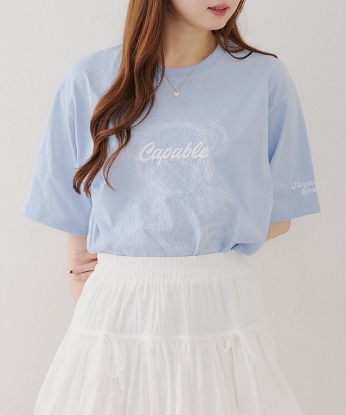 ANOTHER BRANCH OLIVE des tシャツ 刺繍クマBIGT レディース