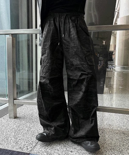 COSYHARU（コシハル） ワイドパンツ カーゴパンツ ミリタリーカーゴ