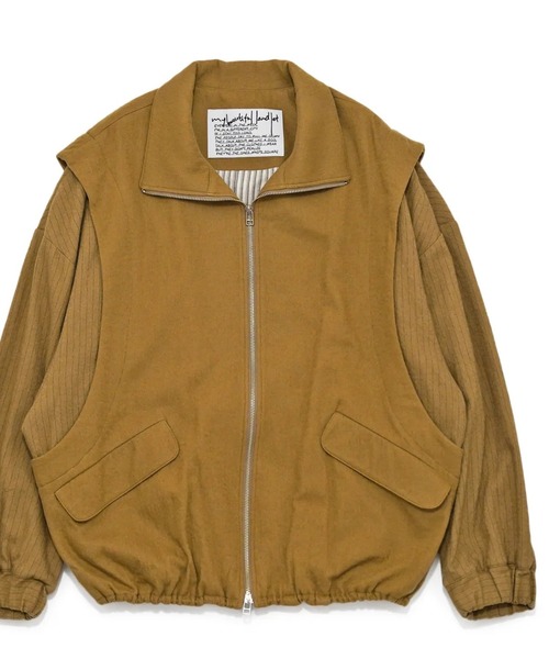 ブルゾン アウター 「my beautiful landlet」BOILED COTTON WOOL メンズ レディースの画像