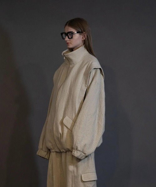 ブルゾン アウター 「my beautiful landlet」BOILED COTTON WOOL メンズ レディースの画像