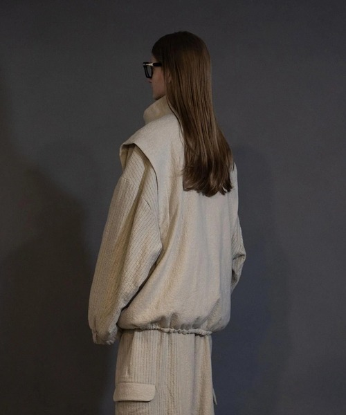 ブルゾン アウター 「my beautiful landlet」BOILED COTTON WOOL メンズ レディースの画像