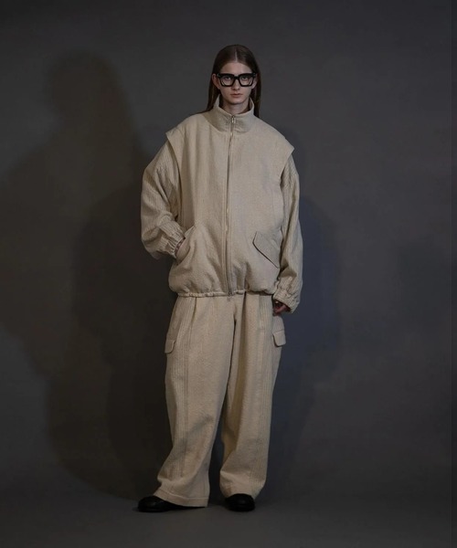 ブルゾン アウター 「my beautiful landlet」BOILED COTTON WOOL メンズ レディースの画像