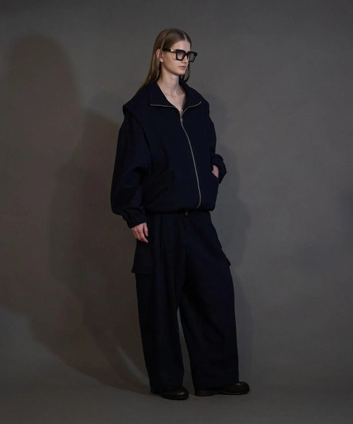 ブルゾン アウター 「my beautiful landlet」BOILED COTTON WOOL メンズ レディースの画像