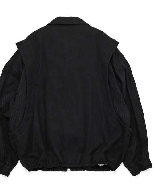 ブルゾン アウター 「my beautiful landlet」BOILED COTTON WOOL メンズ レディースの画像