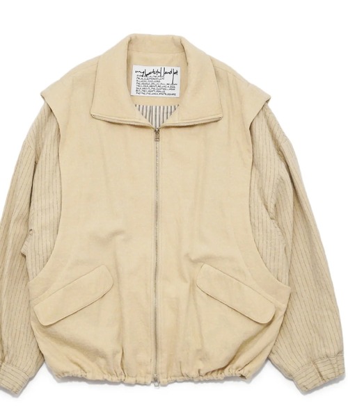 ブルゾン アウター 「my beautiful landlet」BOILED COTTON WOOL メンズ レディースの画像