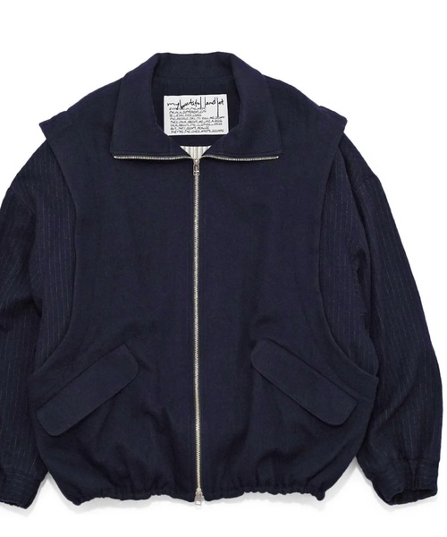 ブルゾン アウター 「my beautiful landlet」BOILED COTTON WOOL メンズ レディースの画像