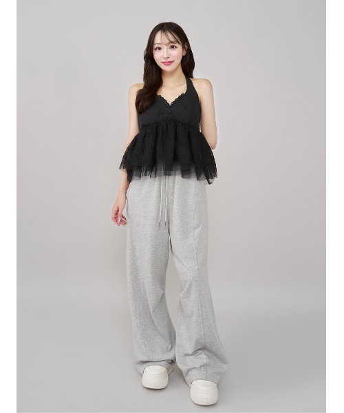 Darich（ダーリッチ） ホルターペプラムレーストップス レディース