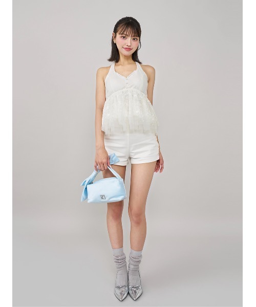 Darich ホルターペプラムレーストップス ダーリッチ Darich ホルターペプラムレーストップス （ブラック
