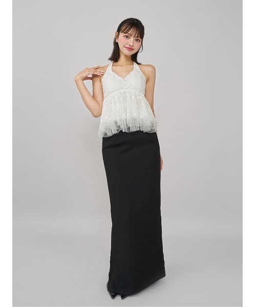 Darich（ダーリッチ） ホルターペプラムレーストップス レディース