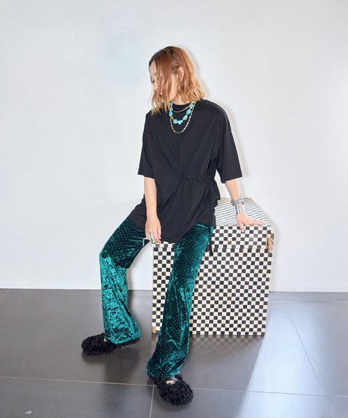 CITYSHOP tシャツ ONESIDE GATHER TOP：カットソー レディース