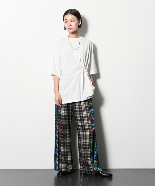 tシャツ ONESIDE GATHER TOP：カットソー レディース CITYSHOP tシャツ ONESIDE GATHER TOP：カットソー レディース