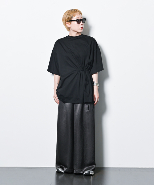 tシャツ ONESIDE GATHER TOP：カットソー レディース CITYSHOP tシャツ ONESIDE GATHER TOP：カットソー レディース