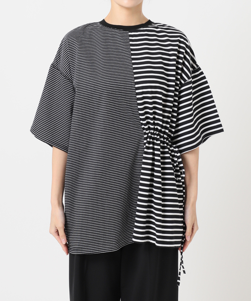 tシャツ ONESIDE GATHER TOP：カットソー レディース CITYSHOP tシャツ ONESIDE GATHER TOP：カットソー レディース