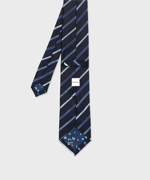 【未使用】ポールスミス グラデーションレジメンタル ネクタイ ネイビー 高級 Paul Smith ネクタイ グラデーションカラー レジメンタルタイ