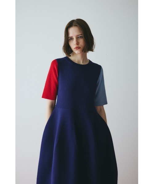 HeRIN.CYE ワンピース 半袖 Volume knit dress ボリュームニットドレス