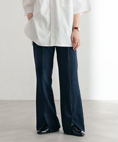 「epnok」 ブーツカットデニムパンツ LARGE ダークインディゴブルー メンズ