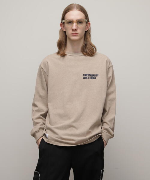 「schott」 長袖Tシャツ M ベージュ メンズ