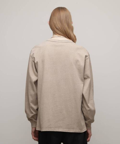 「schott」 長袖Tシャツ M ベージュ メンズ