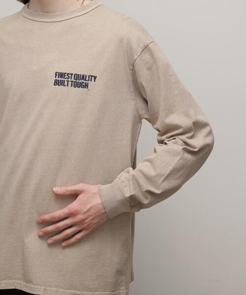 「schott」 長袖Tシャツ M ベージュ メンズ